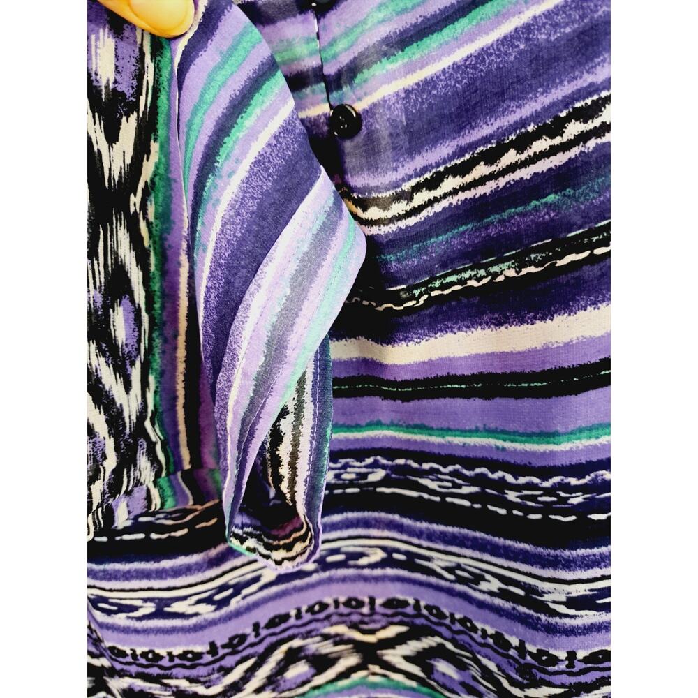 Chico's Women's 2 Piece Blouse Set Purple Sheer With Tank Size 3 XL - Picture 4 of 6